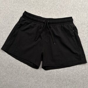 YoungLA Bodybuilding Shorts Mens Medium Black 3" Zip Pockets Drawstring Gym